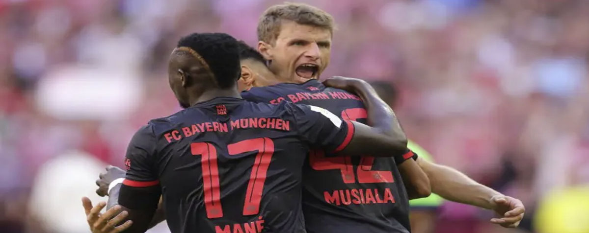 Jamal Musiala ghi bàn mở tỉ số cho Bayern Munich