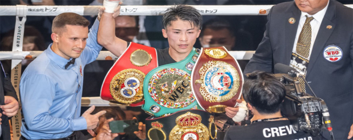 Naoya Inoue chinh phục cả 4 đai hạng Gà