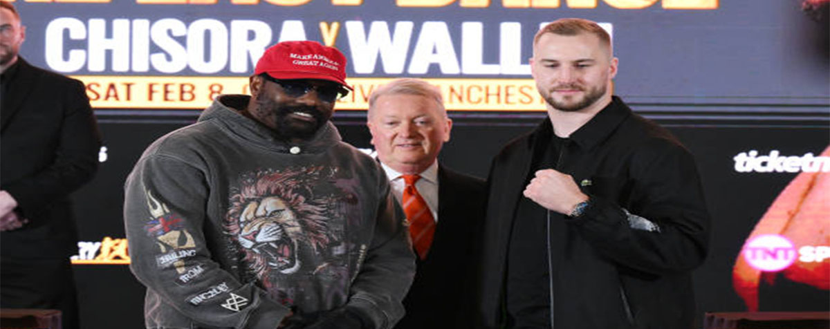 Derek Chisora và Otto Wallin trong buổi họp Báo