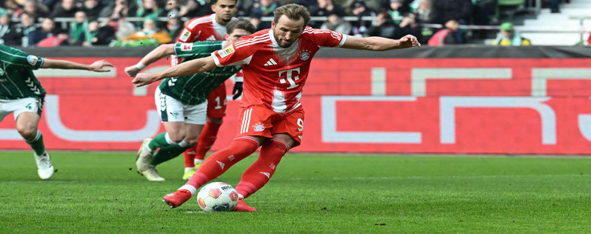 Harry Kane mở tỉ số cho Bayern Munich tại Werder Bremen